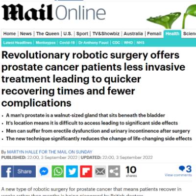 Robot Surgery Daily Mail Article